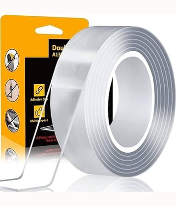 Double Sided Tape Heavy Duty - Multipurpose Removable Traceless Mounting Adhesive Tape for Walls, Washable Reusable Strong Sticky Strips Grip Tape