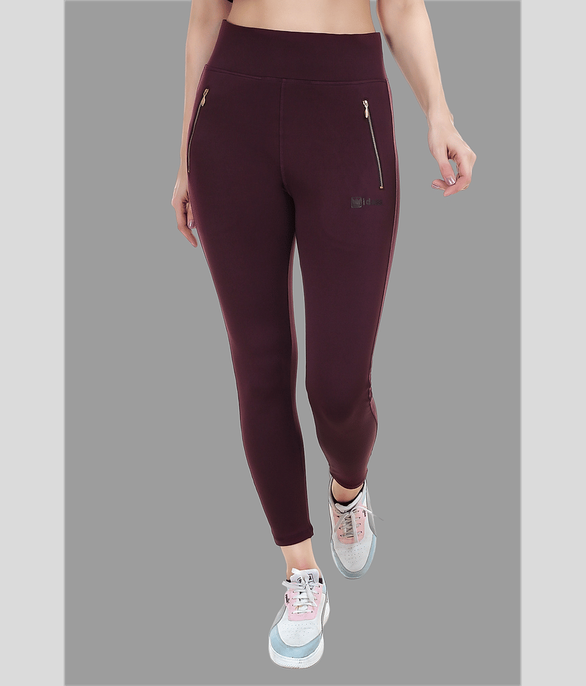 IDASS - Lycra Slim Fit Wine Women's Tights ( Pack of 1 )