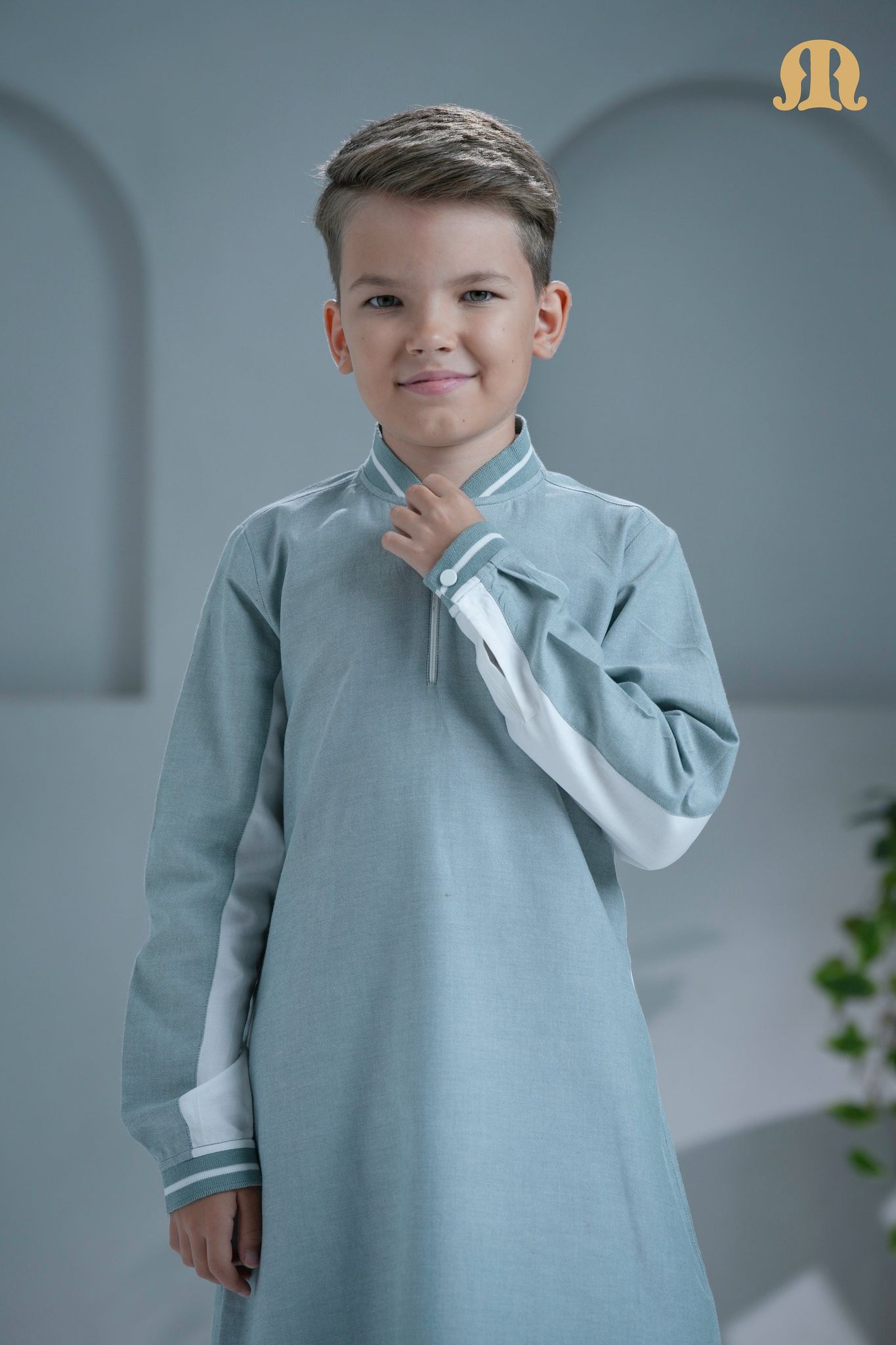 Delort Green Thobe for Kids-1