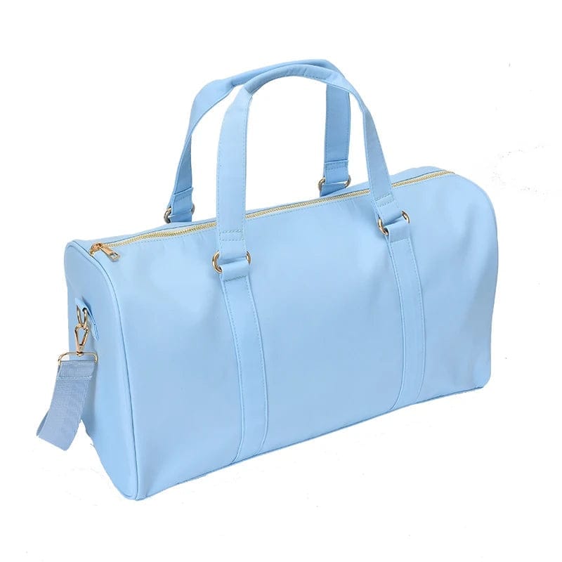 Large Capacity Low MOQ Stock Custom Logo Printing Women Men Nylon Handbags Traveling Travel Bags Duffel Bag