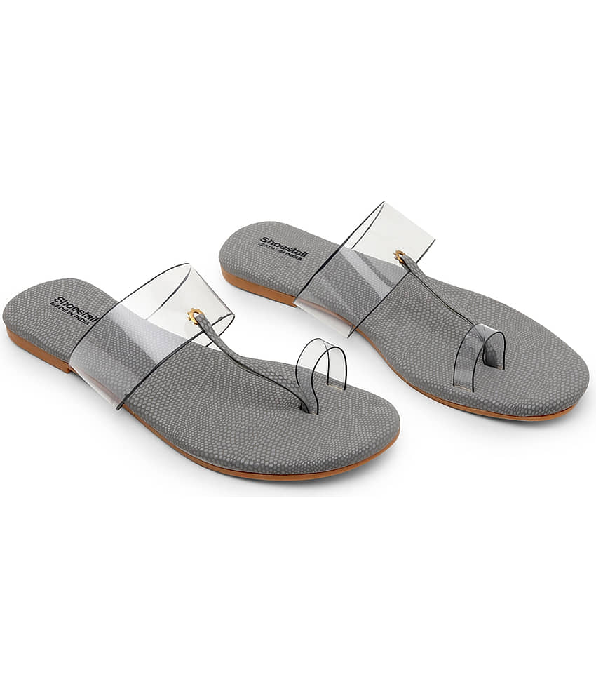 Shoestail Gray Flats