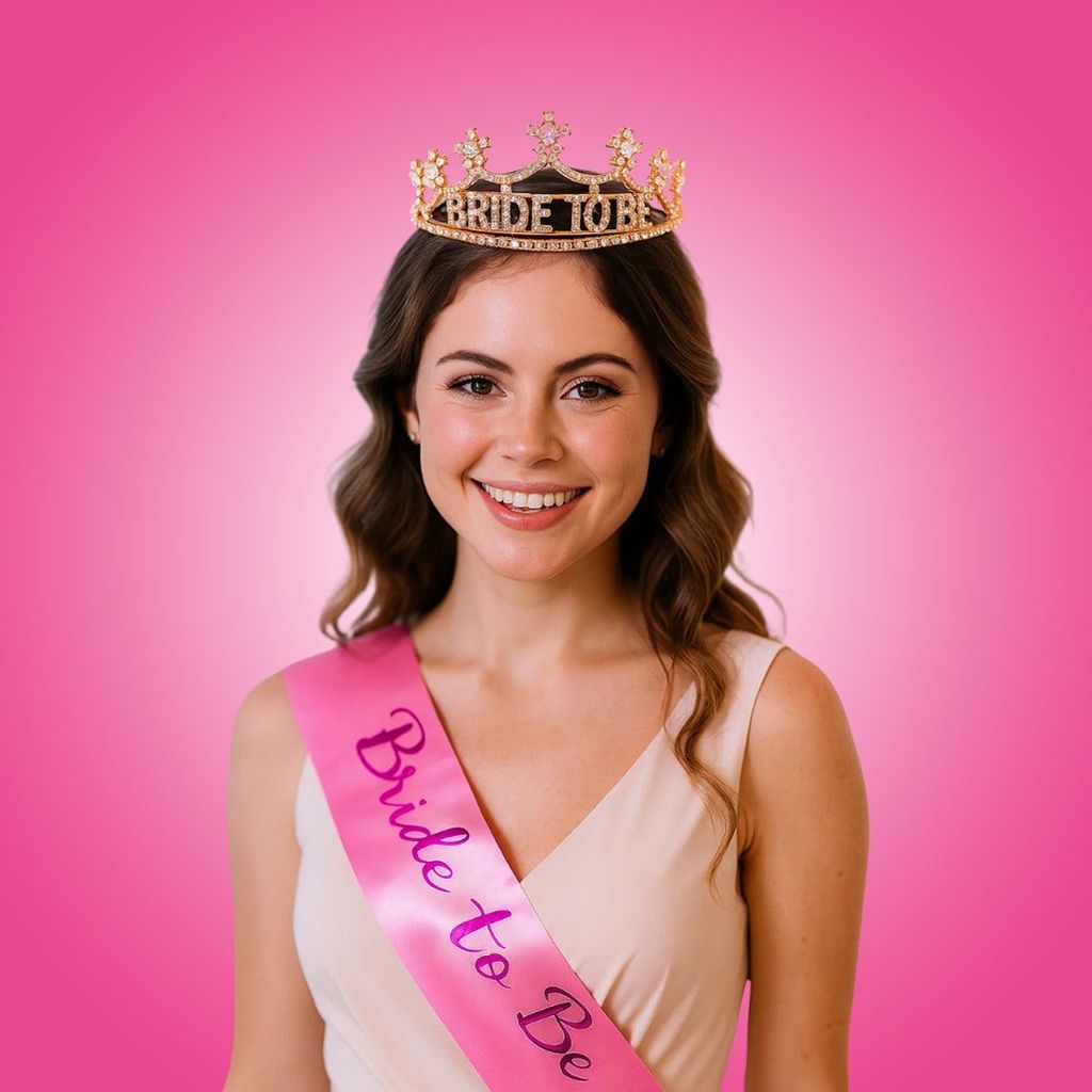 Bride To Be Tiara & Sash Combo - 1PC - Party and Festive Needs | Buy online on ZillyBuy