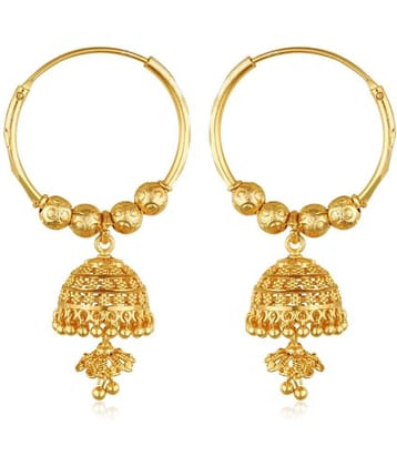 Vighnaharta South Screw back alloy Gold plated Jhumki, Jhumka, Jhumkas, Jhumki Earring for Women and Girls VFJ1495ERG