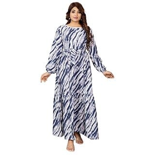 SARINKU Crepe Fabric Gown for Women Stylish Western Gown Long Dress