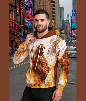 yellow tree Polyester Hooded Men's Sweatshirt - Brown ( Pack of 1 )