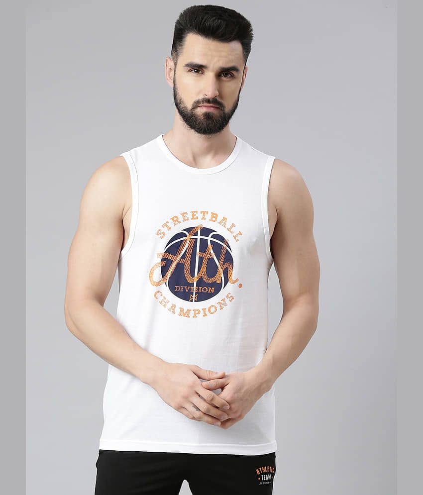 Force NXT Pack of 1 Cotton Blend Regular Fit Men's T-Shirt ( White )