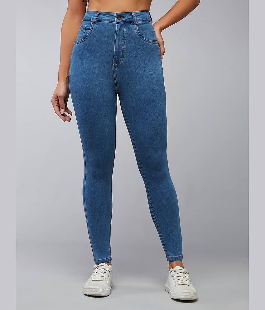 Dolce Crudo - Blue Denim Skinny Fit Women's Jeans ( Pack of 1 )