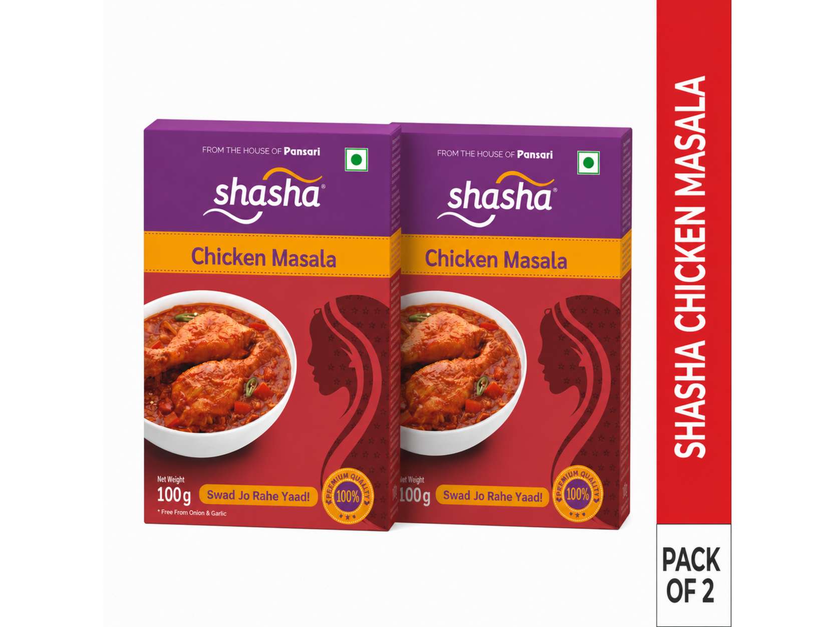 Shasha Chicken Masala - 100gm (Pack of 2)