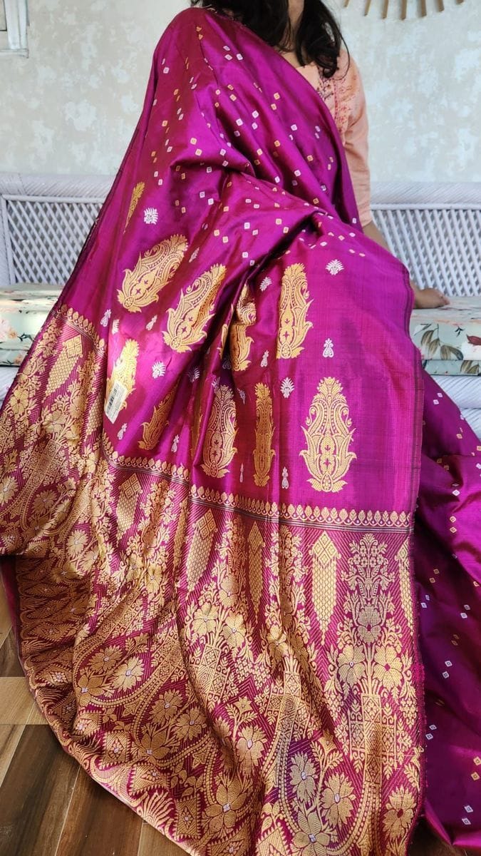 Mulberry Silk Saree/ Assam Paat Silk