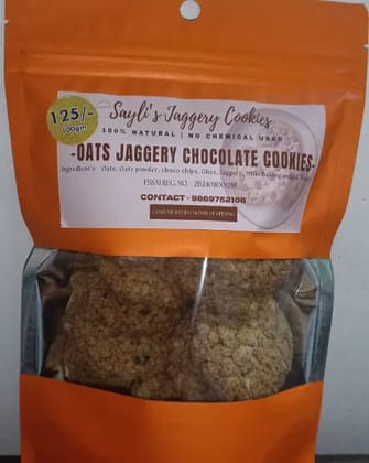 Oats jaggery chocochips cookies