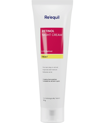 Re'equil 0.3% Retinol Night Cream Improves Skin Texture For All Skin Types 30g ( Pack of 1 )