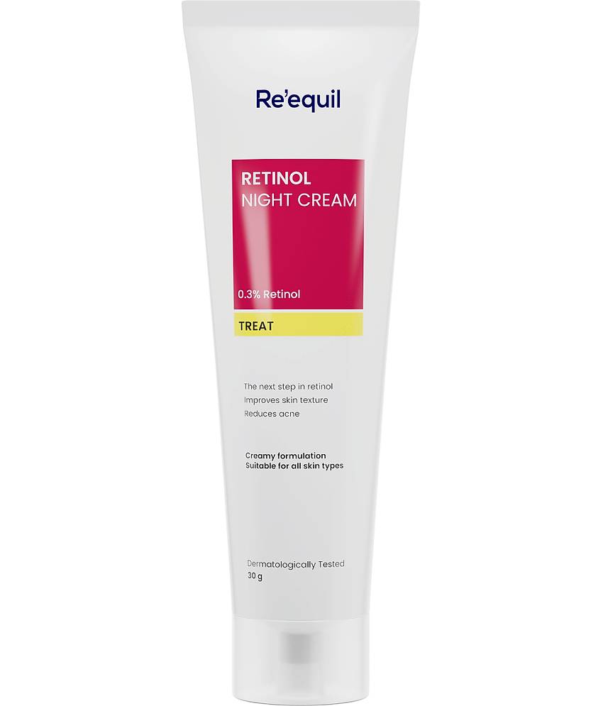 Re'equil 0.3% Retinol Night Cream Improves Skin Texture For All Skin Types 30g ( Pack of 1 )