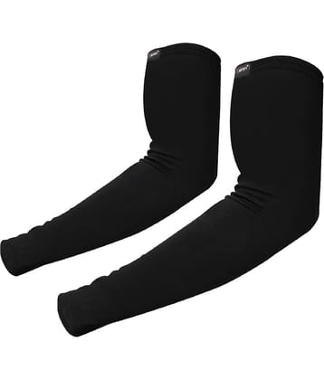 VAIBHAVI Twenty 4X7 Black Solid Riding Sleeves ( Single Set )