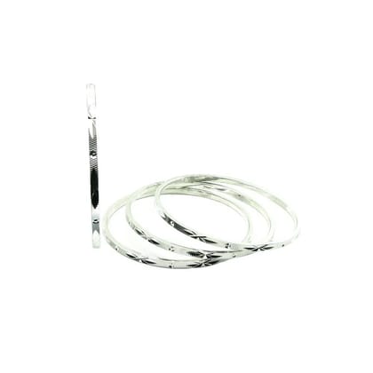Karizmatic 925 Sterling Silver Bangles Bracelets (Churi) - 4pc Set-5.4 Cm (2.12 Inch) 2.2