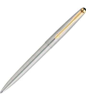 Parker Galaxy Stainless Steel Gold Trim Ball Pen (Blue)