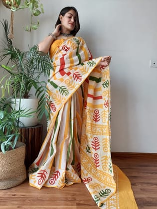 Jaipur Hand Block Print Saree