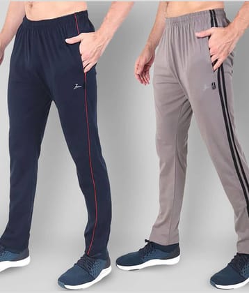 Zeffit - Navy Blue Cotton Blend Men's Trackpants ( Pack of 2 )
