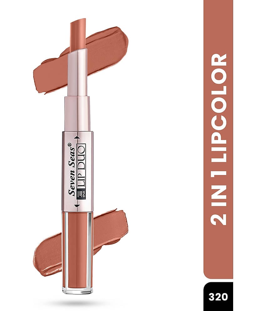 Seven Seas 2in1 Full Coverage Comfortable Lipstick + Liquid Lipstick (Medium Carmine)