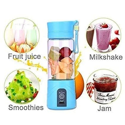 Portable Blender Juicer for Smoothie, Juice, Vegetable, Shakes with 4 Blades, Wireless Charging Mini Blender 400ml
