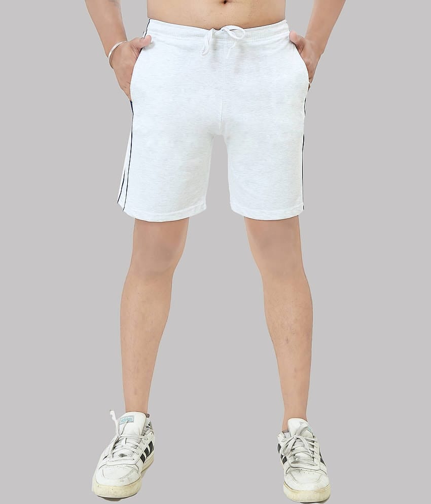 Black Brothers - Light Grey Cotton Men's Shorts ( Pack of 1 )