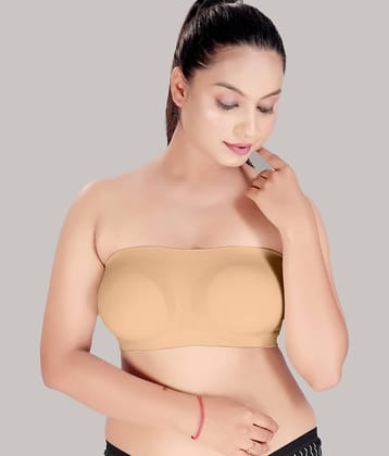 HAYA Polyester Women's Strapless Bra ( Beige ) Nima Tube air Bra