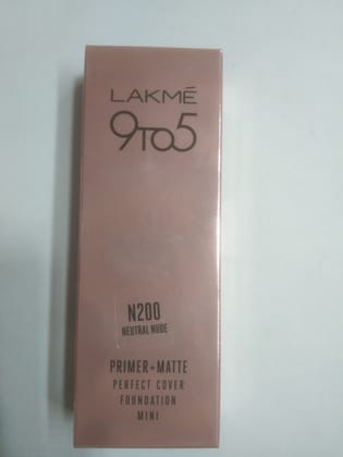 Lakme N200 Neutral nude Primer + matte Perfect cover Foundation Mini 