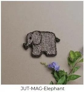 Jute Elephant Magnetic Wall Decor