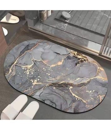 GEEO Anti-skid Rubber Bath Mat 40x60 cm ( Pack of 1 ) - Beige