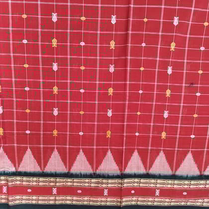 Bomkai Cotton Ikat Saree