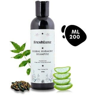 FreshLuxe Herbal Harmony Shampoo,   Aloe Vera, Neem  Sitafal Seeds,  Unisex,  200ml