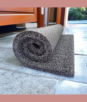 mopak decor Set of 1 Anti-skid Rubber Door Mat ( 60 X 45 cm ) Gray