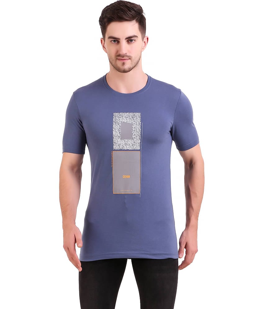 Bravezi Pack of 1 Cotton Blend Slim Fit Men's T-Shirt ( Grey )