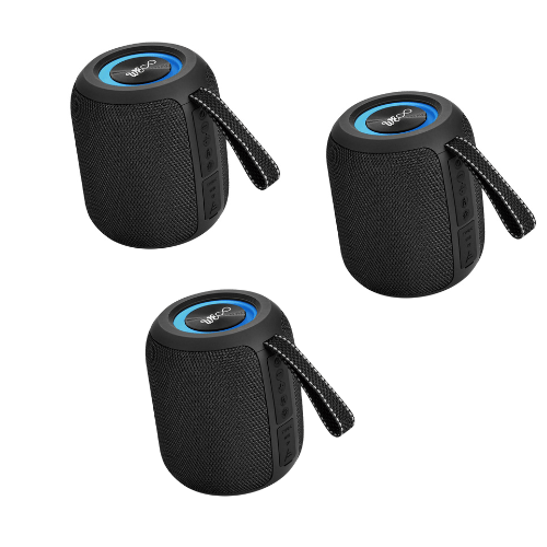 WALTA ELITE Drum 10W Bluetooth 5.3V Wireless Speaker, IPX4 Water Resistance, Up to 6H Playback Time, USB Type-C Charging with RGB Light