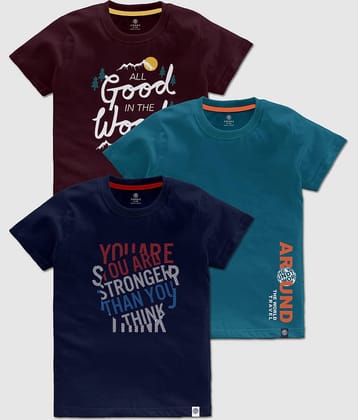 CODEZ Pack of 1 Boys Cotton T-Shirt ( Multicolor2 )