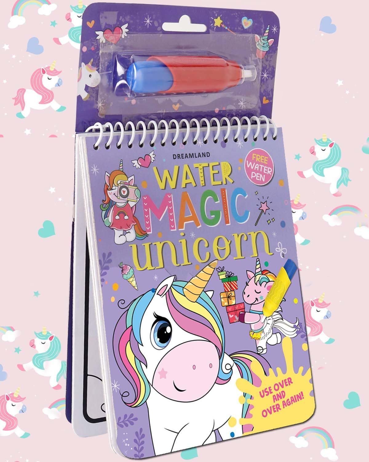 Water Magic Unicorn- With Water Pen - Use over and over again : Children Drawing, Painting & Colouring by Dreamland Publications ISBN 9788194298038 Dreamland Publications