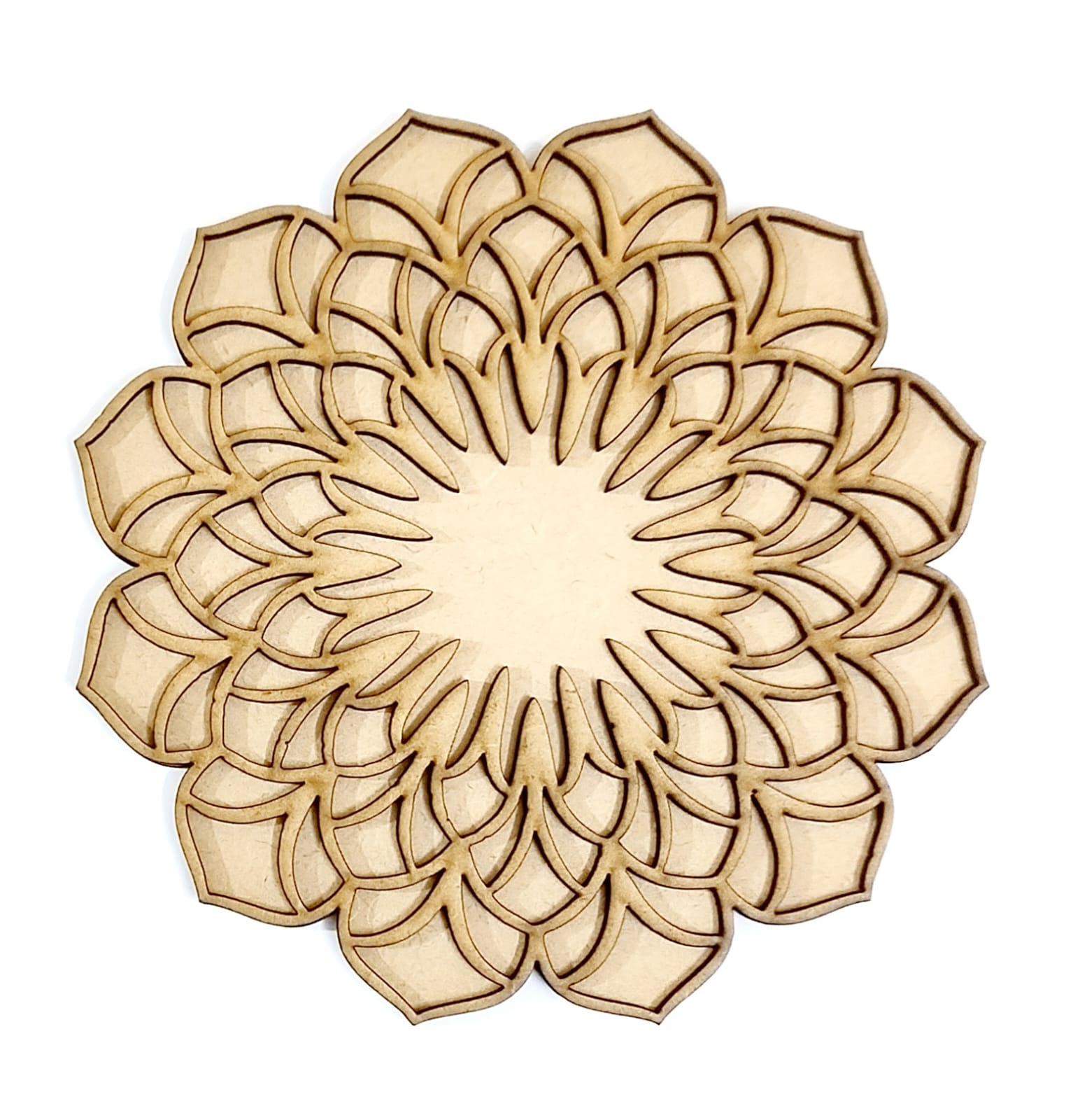 Brand Zero Double Layer MDF Rangoli Base - Design 1031 - Select Your Preference Of Size & Thickness