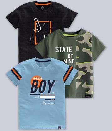 CODEZ Pack of 5 Boys Cotton Blend T-Shirt ( Multicolor )
