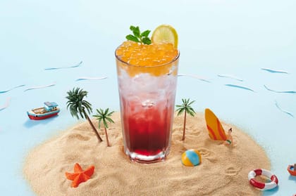 Cranberry Hibiscus Lemonade With Popping Boba