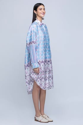 BLOCK - PRINT - BLUE - SHIRT-XS
