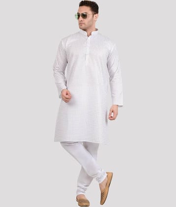 Maharaja - White Viscose Regular Fit Men's Kurta Pyjama Set ( Pack of 1 )