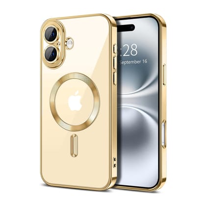Vaku ® Apple iPhone 16 Luxury Electroplated Magnetic Magsafe Camera Protection TPU Back Cover Case Vaku ® Apple iPhone 16 Luxury Electroplated Magnetic Magsafe Camera Protection TPU Back Cover Case