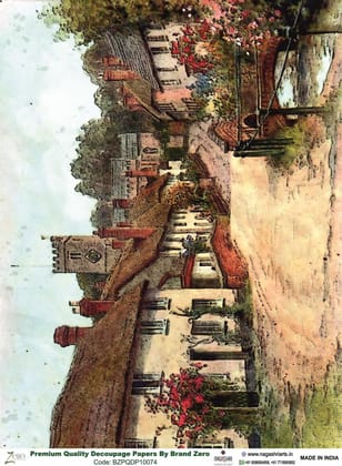 Brand Zero Premium Quality Decoupage Paper Pack of Two - Design Code: BZPQDP10074