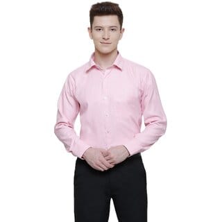 Baleshwar Men Pink Solid Formal Shirt (Pack of 1)