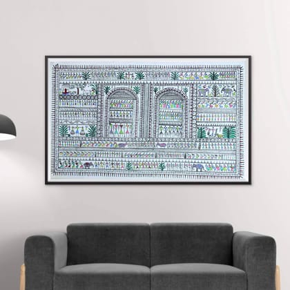 Saura Tribal Artwork with Pattachitra