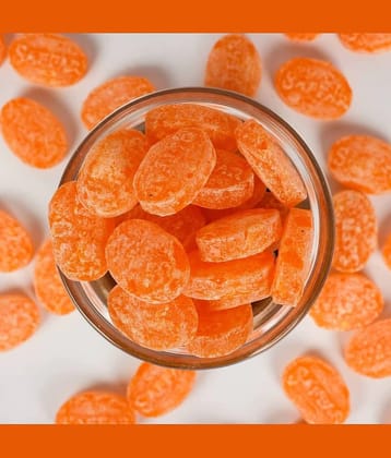 Marwadi Seth Orange Flavour Toffee Toffees 400 gm