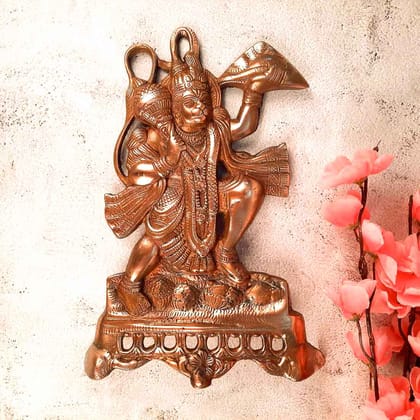 Lord Hanuman Wall Hanging Murti | Bajarangbali Wall Decor Statue | Religious & Spiritual Wall Art - for Puja, Home, Entrance  & Living Room  - Metal Wall Decor - 11 Inch
