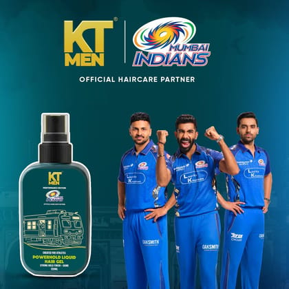 KT Men Power Hold Liquid Hair Gel - 120ml (Mumbai Indians)