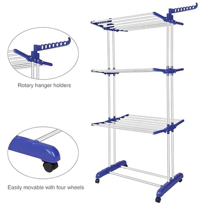 Foldable Stainless Steel Clothes Drying Stand Rack