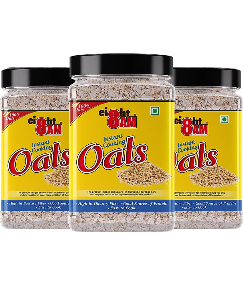 8AM Oats 500 gm Pack of 3