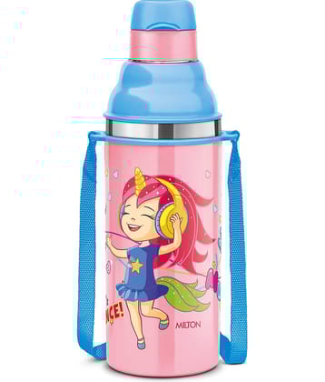 Milton Kool Stunner 400 Insulated School Kids Bottle with Inner Steel, 420 ml, Pink